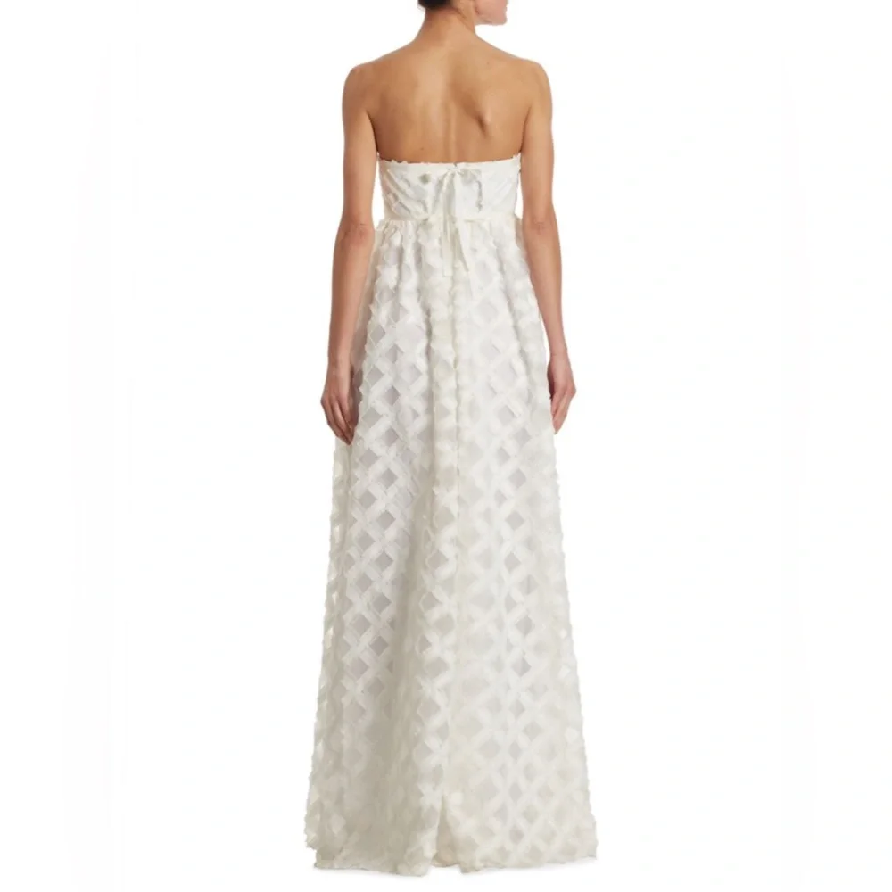 ZAC Zac Posen Lila Strapless Fil Coupé Gown - Picture 4 of 4